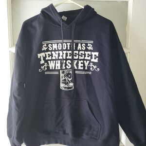 Gildan Large Black Print Hoodie